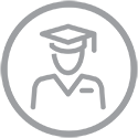 icon of man wearing graduation hat