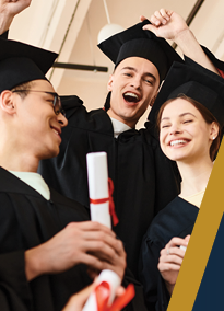group of people wearing graduation hats